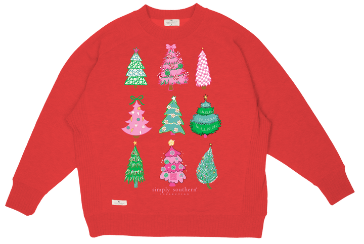 Christmas Trees Crewneck Pullover by Simply Southern