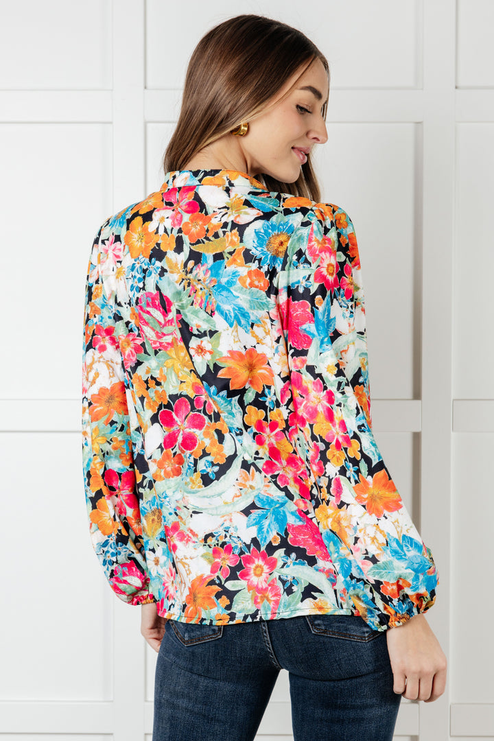 Carry Me Away Floral Peplum Blouse - 12/31