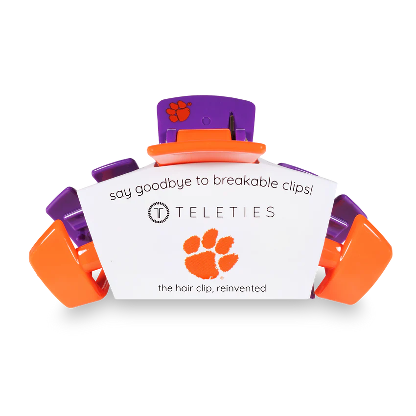 Large Teleties Claw Clip - Clemson University