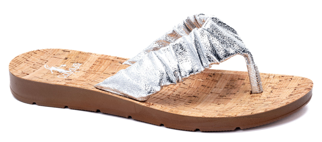 Cool Off Sandals by Corkys - Silver Metallic