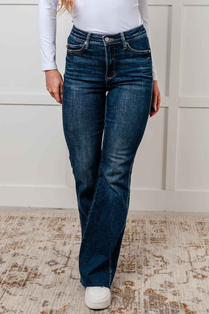 Edna High Rise Control Top Shield Pocket Flare Jeans by Judy Blue