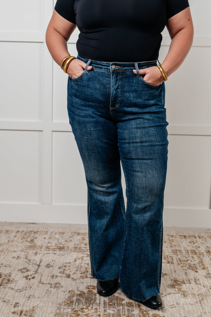 Edna High Rise Control Top Shield Pocket Flare Jeans by Judy Blue