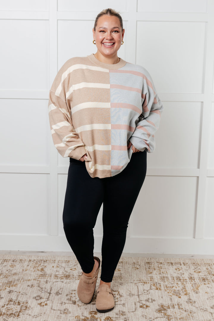 Exceptional Thought Striped Patchwork Sweater - 1/7