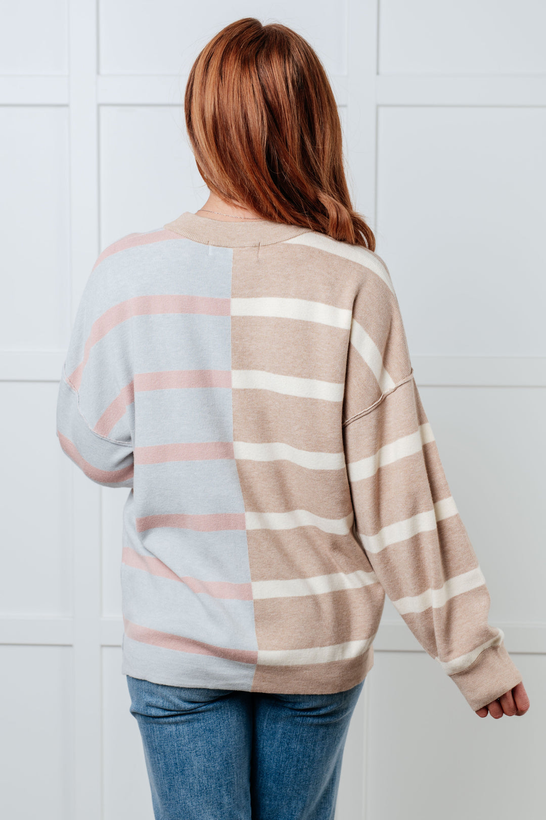 Exceptional Thought Striped Patchwork Sweater - 1/7