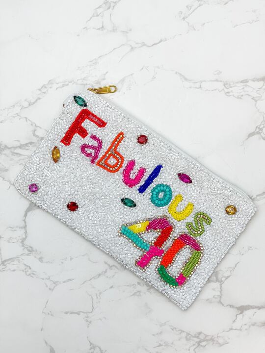 'Fabulous 40' Beaded Wristlet