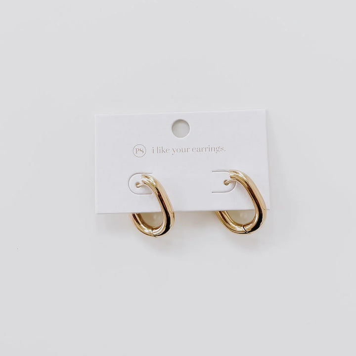 Flirty Fantasy Oval Hoop Earrings by Pretty Simple