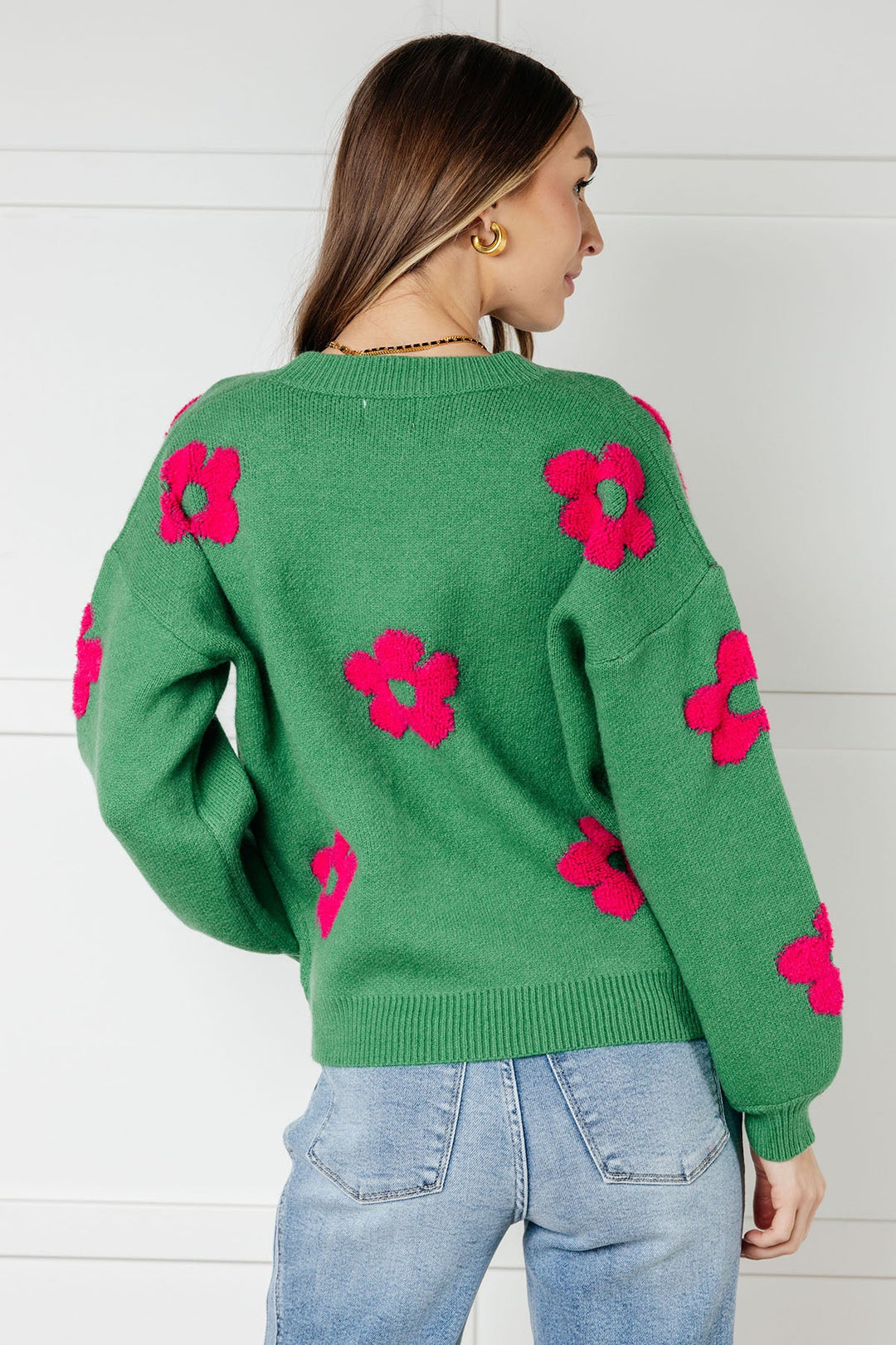 Follow Your Heart Drop Shoulder Sweater - 12/31