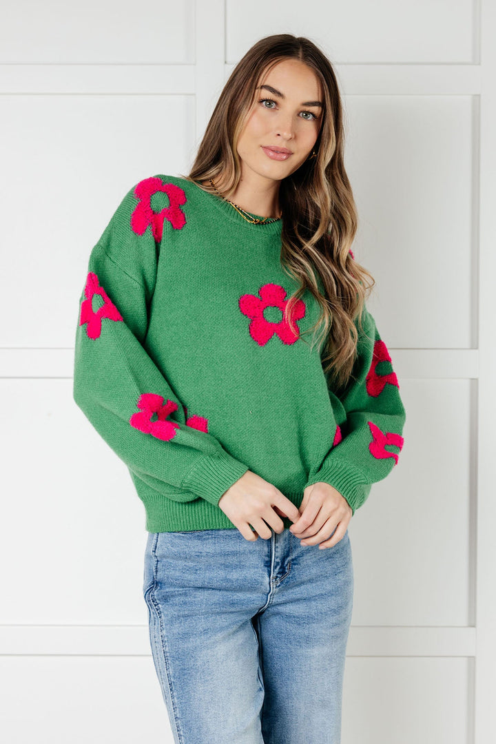 Follow Your Heart Drop Shoulder Sweater - 12/31