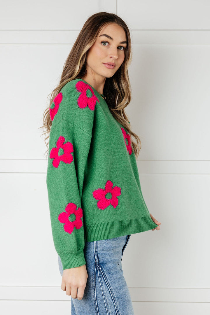 Follow Your Heart Drop Shoulder Sweater - 12/31