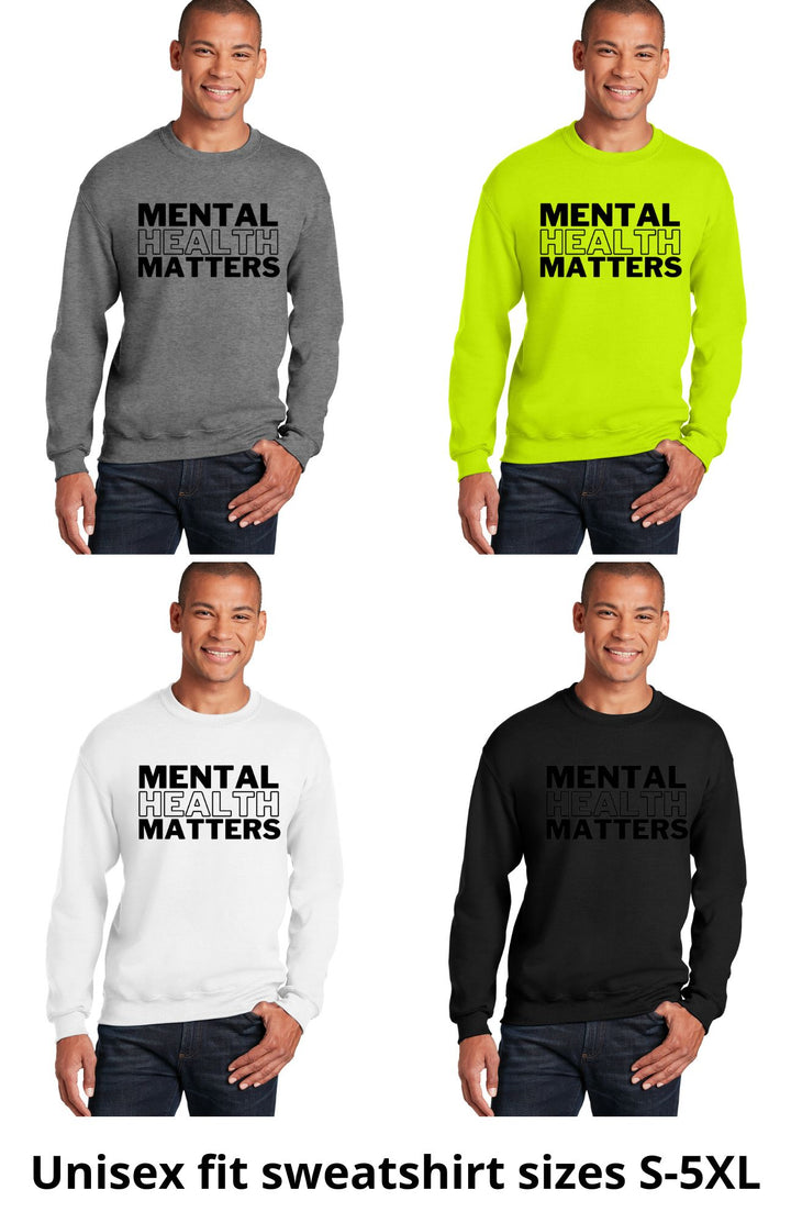 'Mental Health Matters' Block Printed Graphic Sweatshirt: Prep Obsessed x Weather With Lauren