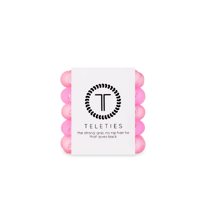 Teleties Hair Tie - Tiny Band Pack of 5 - Get Your Pink On