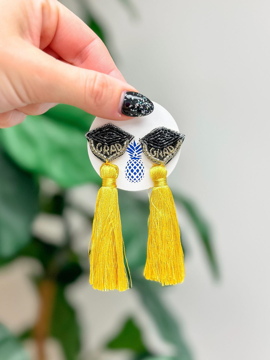 Graduation Cap Tassel Dangle Earrings