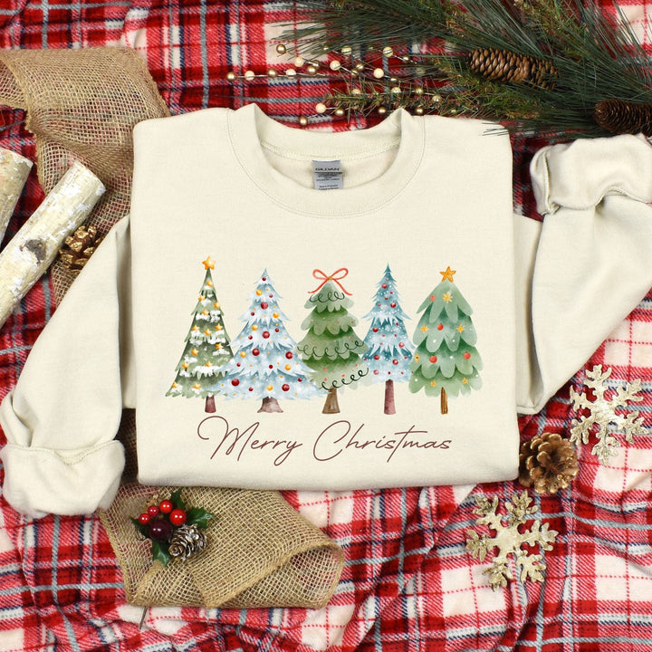 Christmas Trees Graphic Sweatshirt (Ships in 1-2 Weeks)