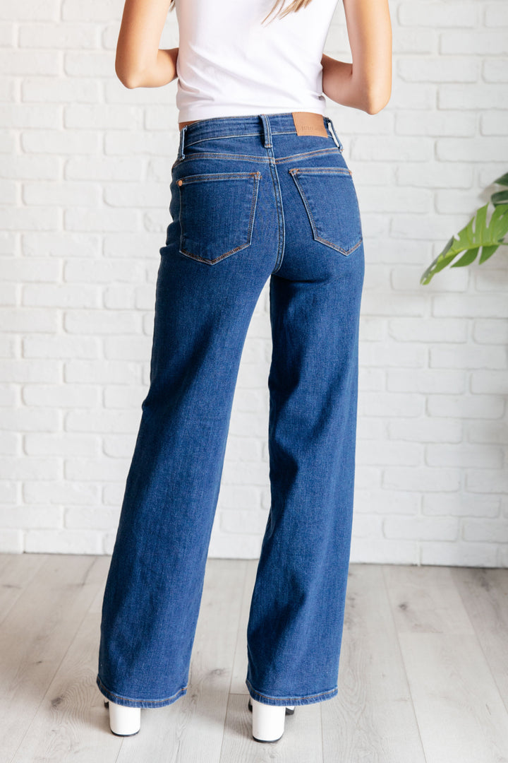 Hazel High Rise Vintage Wide Leg Jeans by Judy Blue