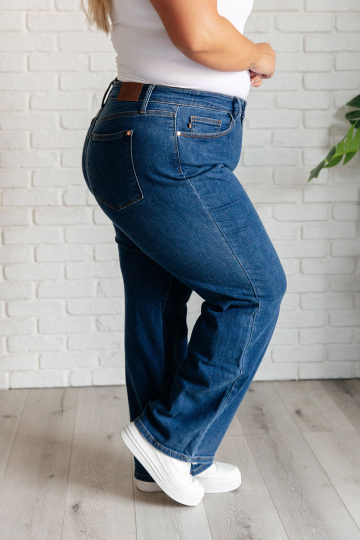 Hazel High Rise Vintage Wide Leg Jeans by Judy Blue