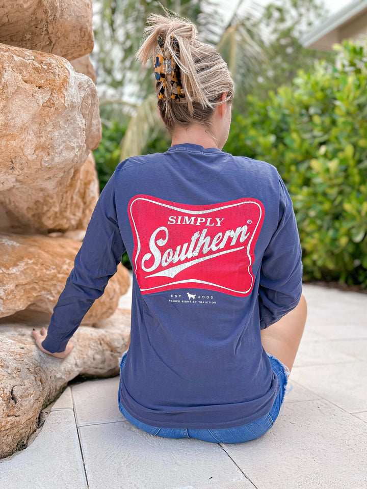 Red Logo Long Sleeve Tee by Simply Southern