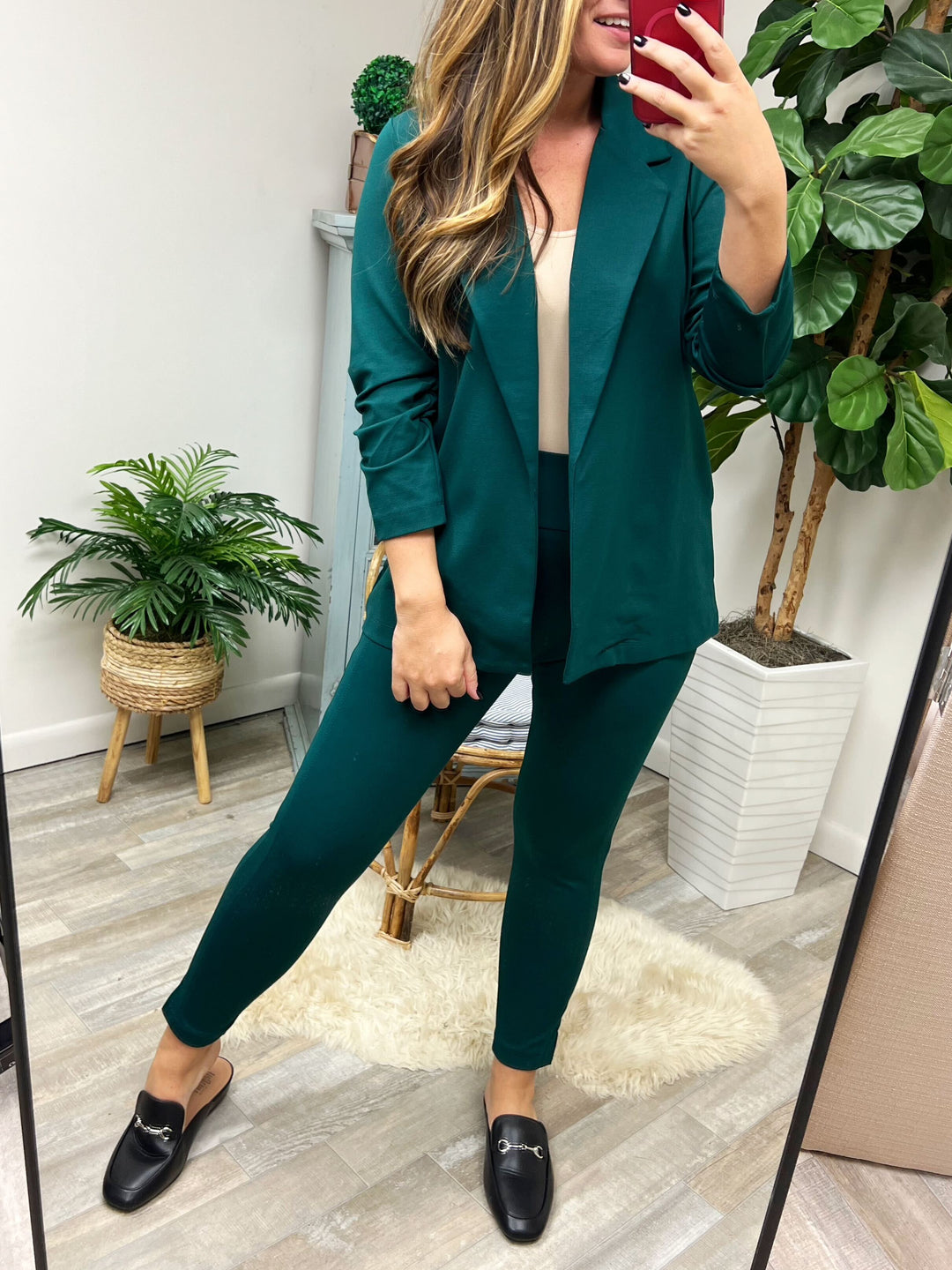 Magic 3/4 Blazer in Hunter Green