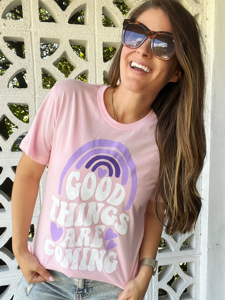 'Good Things Are Coming' Graphic Tee: Prep Obsessed x Weather With Lauren