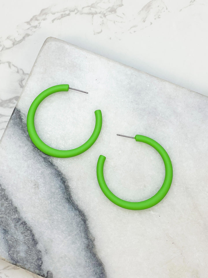 The Classic Enamel Hoop - Neon Green