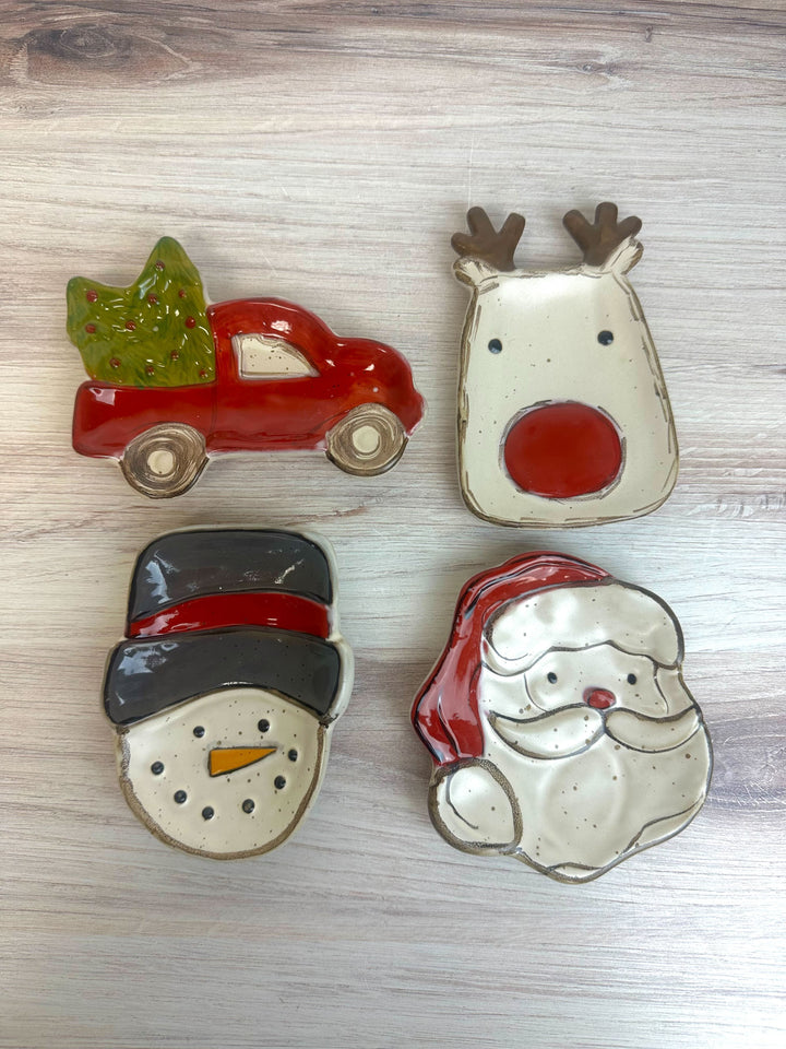 Farm Christmas Tidbit Plates by Mud Pie