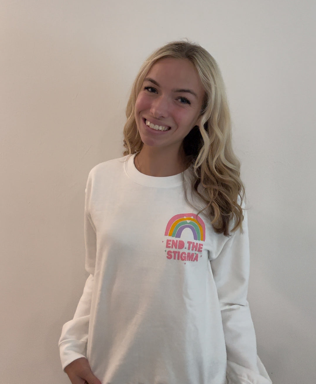 'Mental Health Matters' Multicolor Graphic Sweatshirt: Prep Obsessed x Weather With Lauren