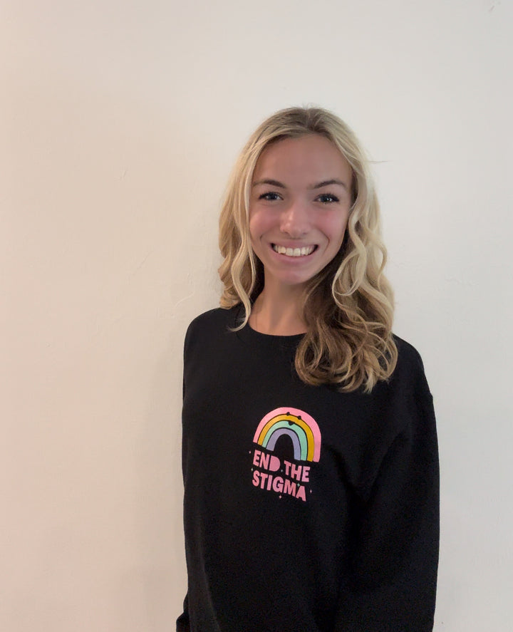 'Mental Health Matters' Multicolor Graphic Sweatshirt: Prep Obsessed x Weather With Lauren