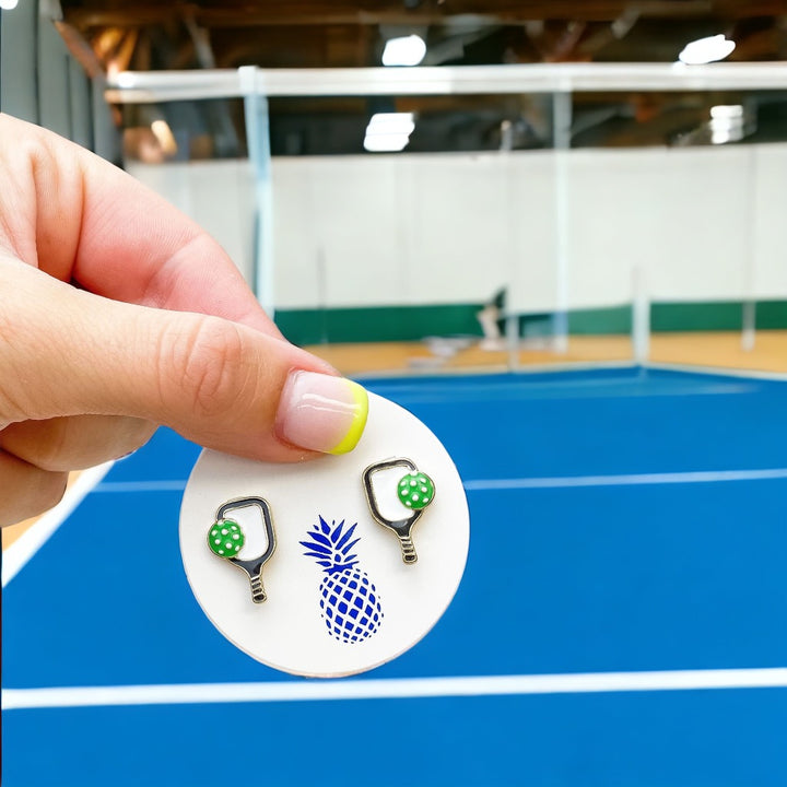 Pickleball Signature Enamel Studs by Prep Obsessed