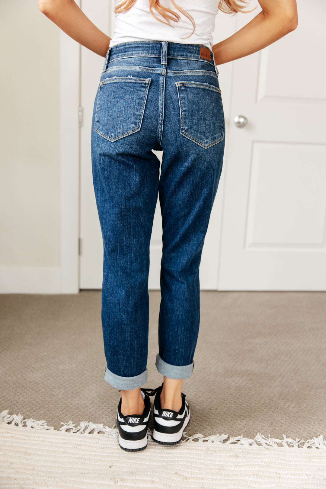 London Midrise Cuffed Boyfriend Jeans by Judy Blue