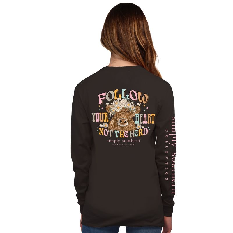 'Follow Your Heart, Not The Herd' Long Sleeve Tee by Simply Southern