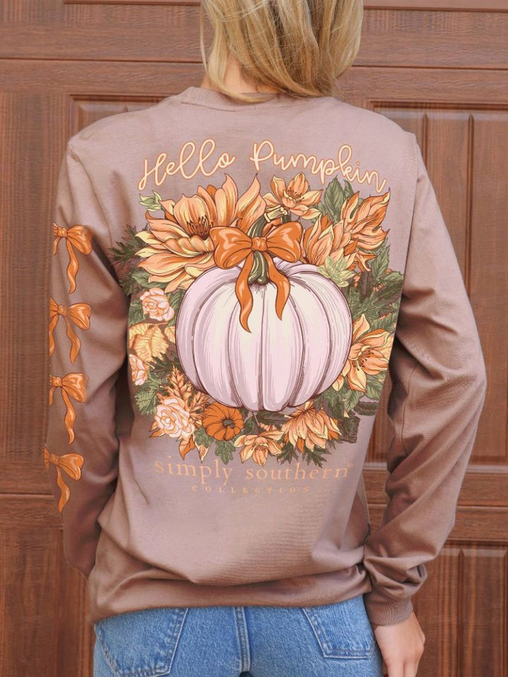 'Hello Pumpkin' Long Sleeve Tee by Simply Southern