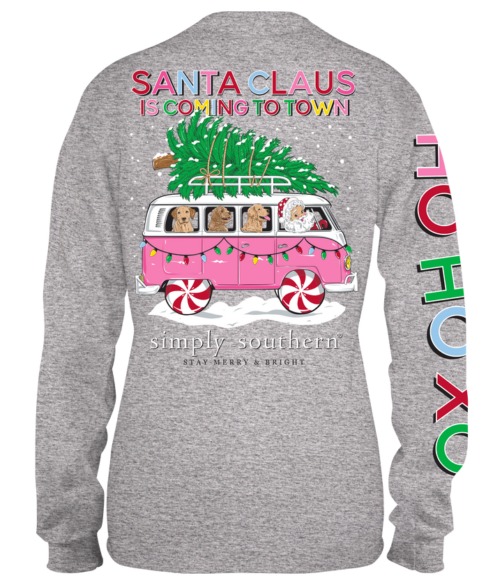 Youth 'Santa Claus Is Coming To Town' Long Sleeve Tee by Simply Southern