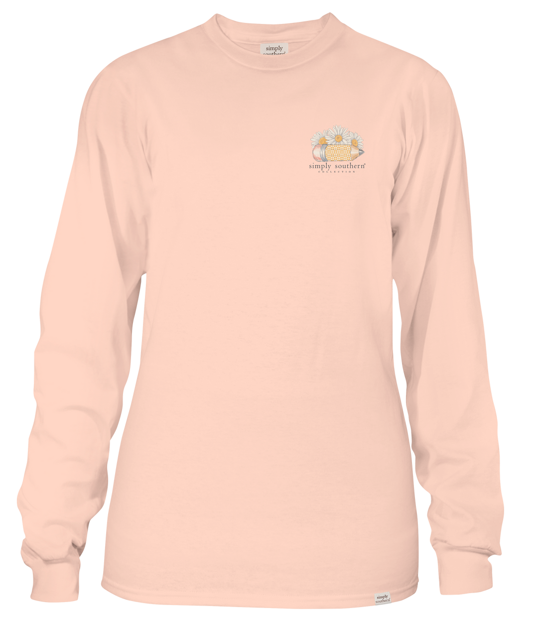 'Peace Love Teach' Long Sleeve Tee by Simply Southern