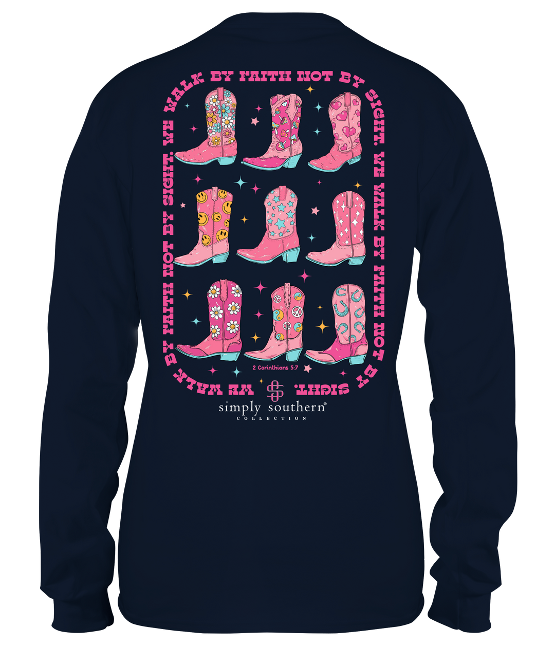 'Walk By Faith' Boots Long Sleeve Tee by Simply Southern