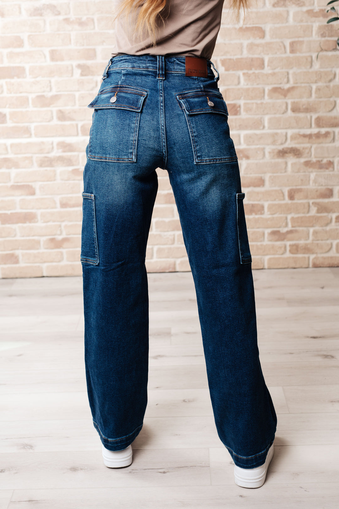 Leila High Rise Cargo Straight Jeans by Judy Blue