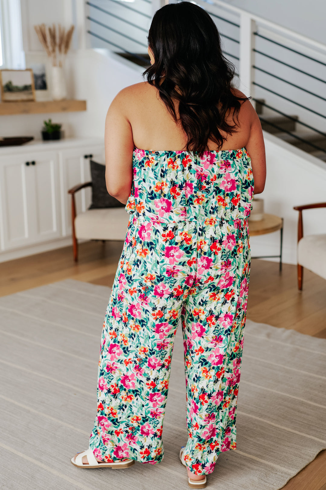 Life of the Party Floral Jumpsuit in Green