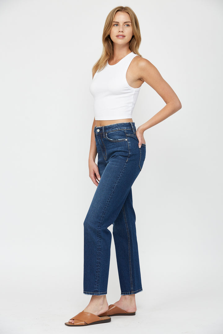 Super High Wedge Straight Leg Jeans by Mica Denim (Ships in 2-3 Weeks)