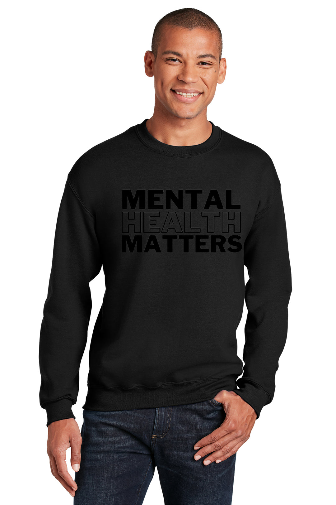 'Mental Health Matters' Block Printed Graphic Sweatshirt: Prep Obsessed x Weather With Lauren