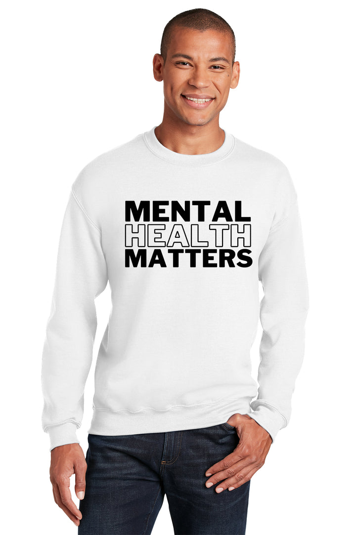 'Mental Health Matters' Block Printed Graphic Sweatshirt: Prep Obsessed x Weather With Lauren