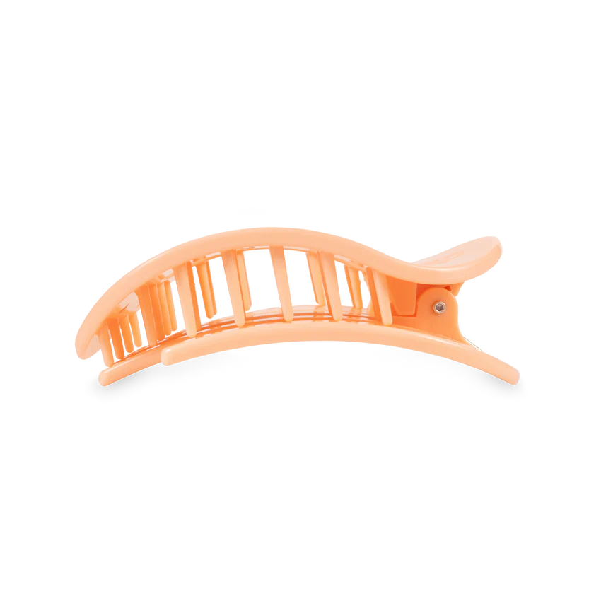 Medium Teleties Flat Oval Clip - Peach Fuzz