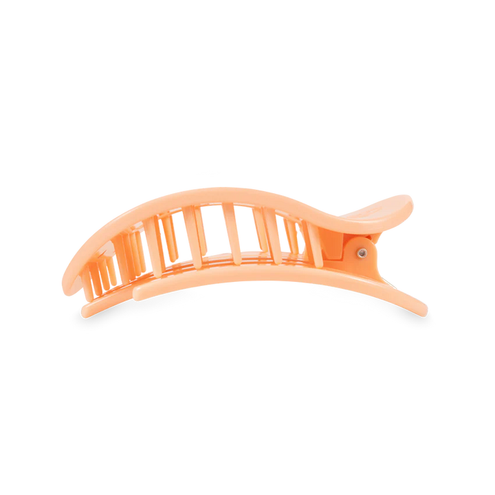 Medium Teleties Flat Oval Clip - Peach Fuzz