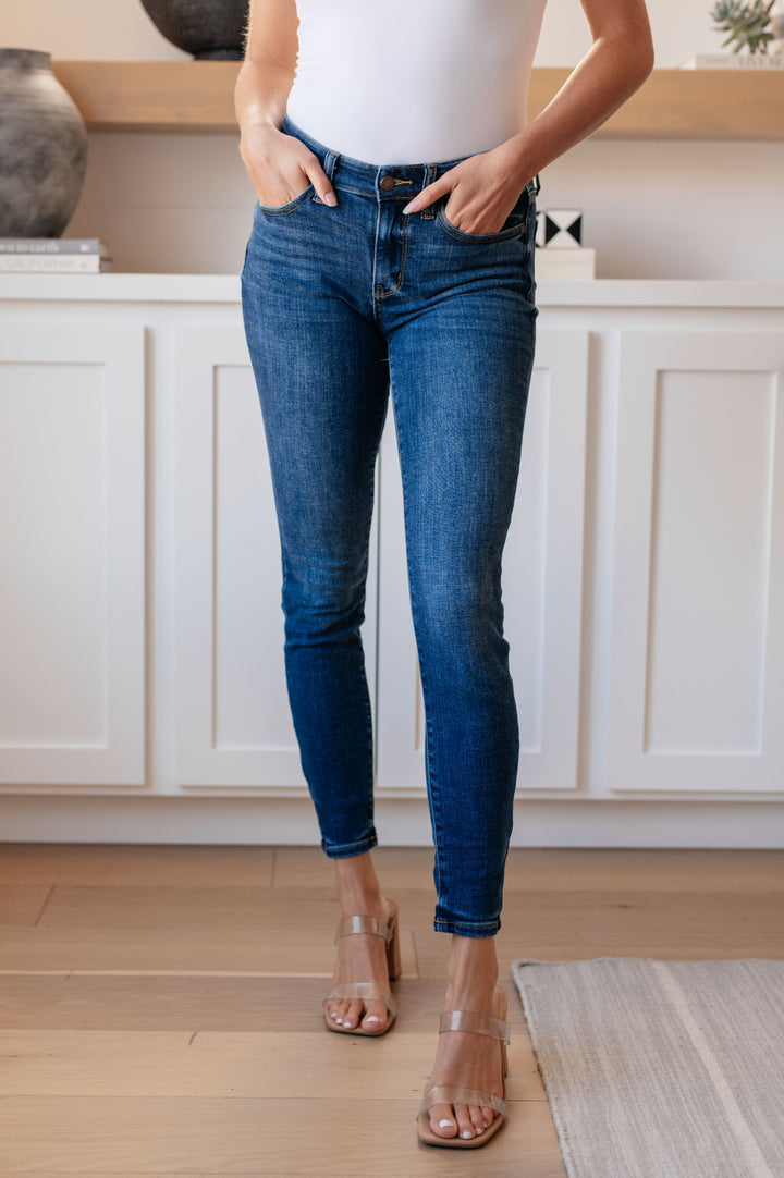 Maxine Mid-Rise Skinny Jeans by Judy Blue