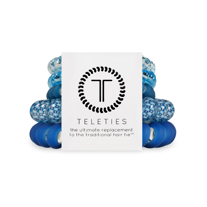 Teleties Hair Tie - Large and Small Band Pack of 5 - Mazel!