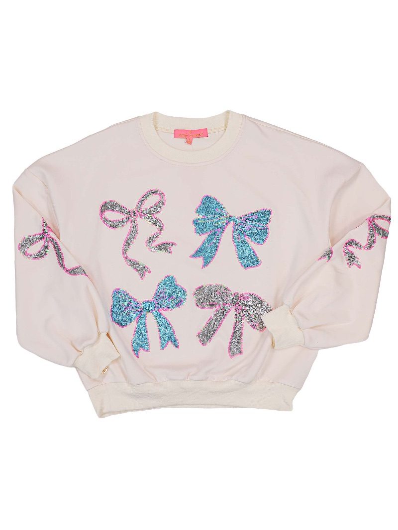 Bow Sequin Crewneck Sweatshirt by Simply Southern