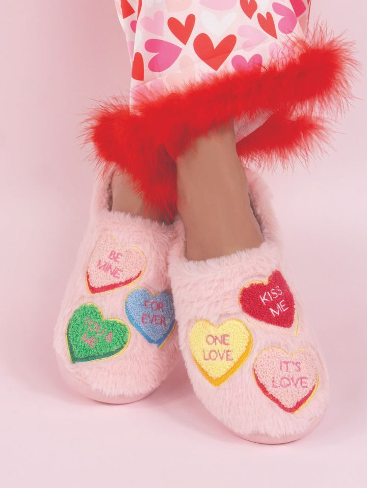 Candy Hearts Valentine's Slippers by Simply Southern