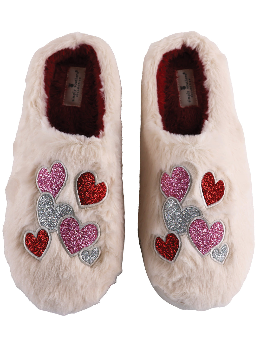 Glitter Hearts Valentine's Slippers by Simply Southern