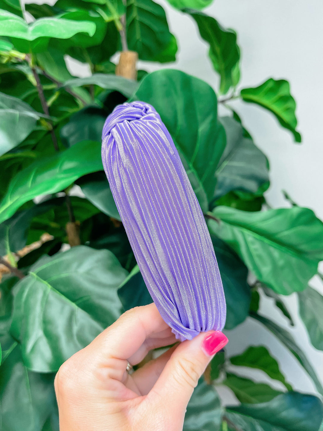 Pastel Gauzy Knotted Headband - Purple