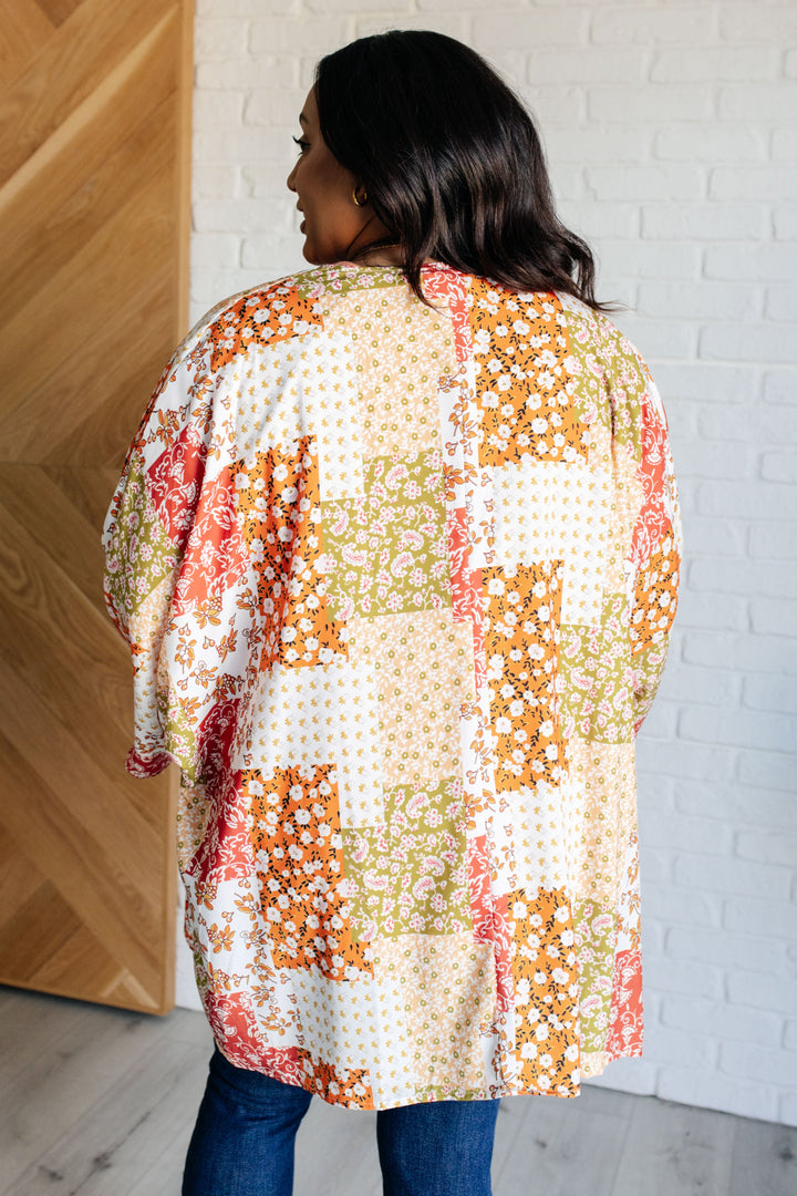 Patchwork of Feelings Mixed Floral Kimono