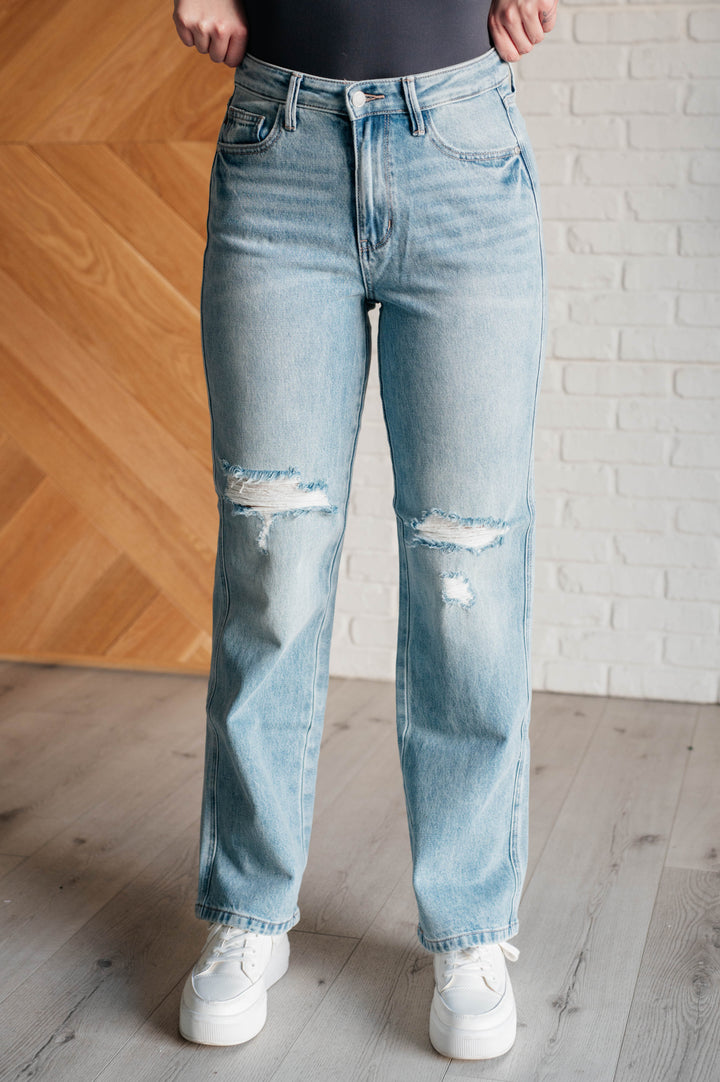 Patricia High Rise Rigid Magic 90's Straight Jeans by Judy Blue