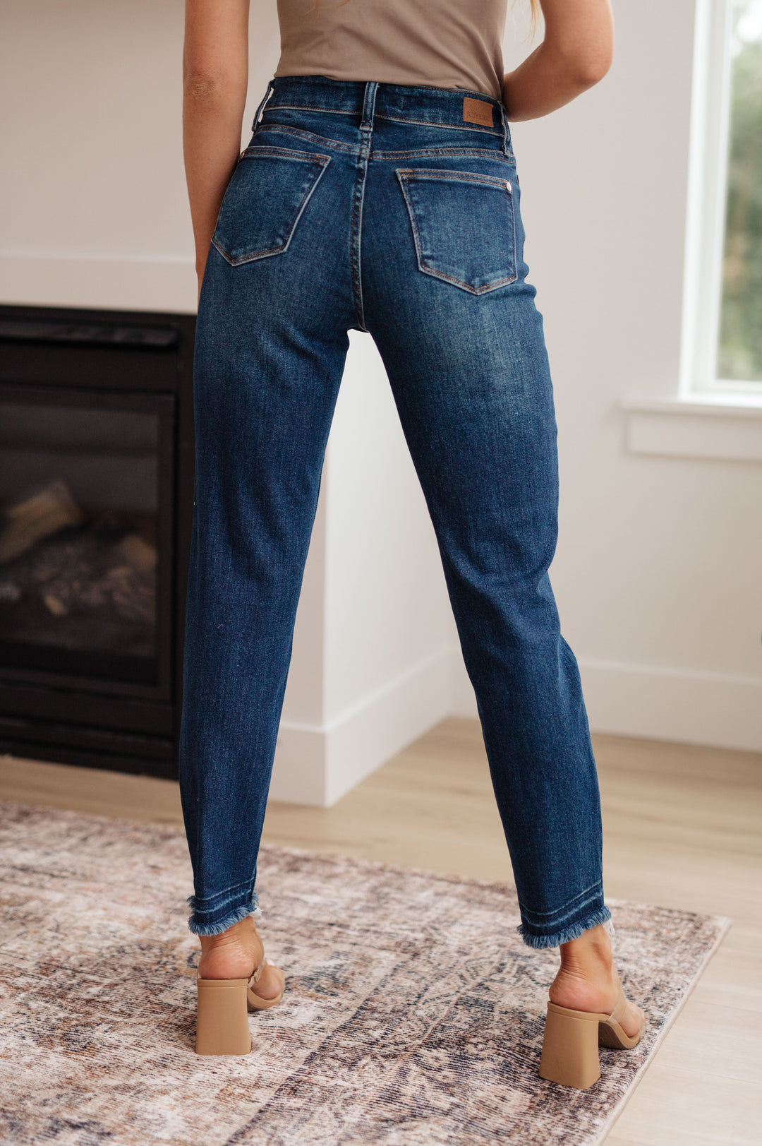 Phillipa High Rise Release Hem Slim Jeans by Judy Blue