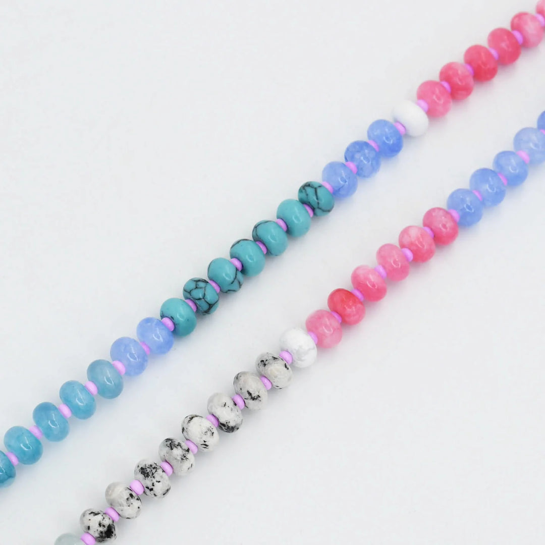 Pink Sand Smooth Gemstone Necklace